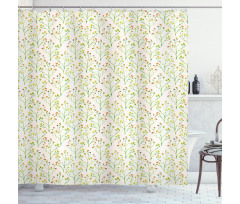 Doodle Flowers Garden Art Shower Curtain