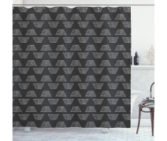 Hatched Trapezoids Shower Curtain