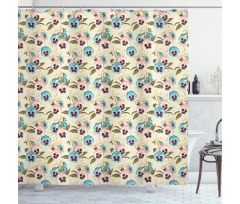 Pansy Buds Blossoms Shower Curtain