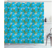 Blooming Lilies Springtime Shower Curtain