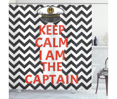 Keep Calm I am Captain Shower Curtain