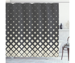 Rhombus Shapes Design Shower Curtain