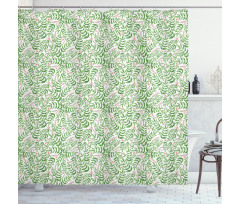 Spring Season Gardening Leaf Shower Curtain