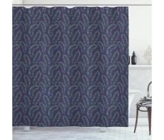 Botanical Eco Leaf Pattern Shower Curtain