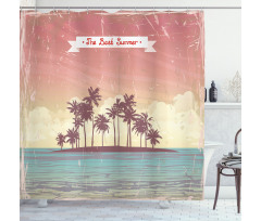 Best Summer Calligraphy Shower Curtain