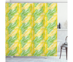 Palm Leaves Hawaii Island Shower Curtain