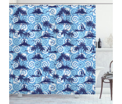 Exotic Palms Cruise Ship Shower Curtain