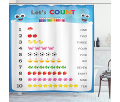 Count to Ten Learning Shower Curtain