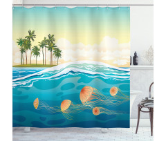 Jellyfish in the Ocean Shower Curtain