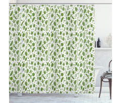 Hawaiian Plants Pattern Shower Curtain