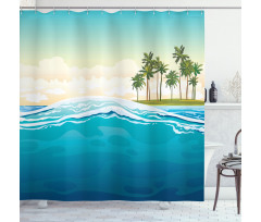 Ocean Holiday Landscape Shower Curtain