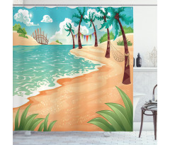 Nursery Summer Vacation Shower Curtain