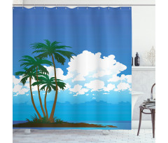 Hawaiian Holiday Island Shower Curtain