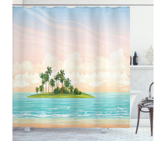 Jungle at Sunset Sky Clouds Shower Curtain