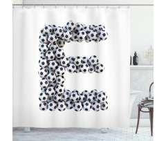 Balls Hexagon Motifs Shower Curtain