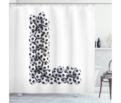 Football Theme Shower Curtain