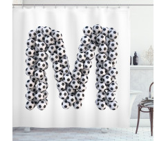 Stack of Soccer Balls Shower Curtain