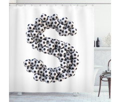 Hexagon Pattern Balls Shower Curtain