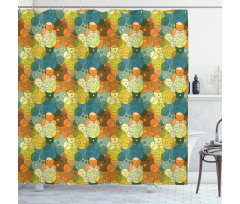 Abstract Circle Pattern Shower Curtain