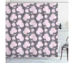 Pink Chrysanthemum Flower Shower Curtain