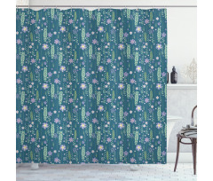 Vintage Romantic Flowers Shower Curtain