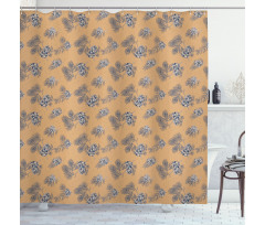 Vintage Style Branches Shower Curtain