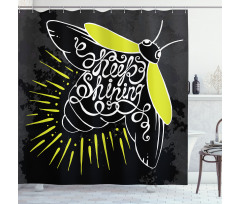 Keep Calligraphy Shower Curtain