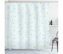 Ocean Waves Curves Design Shower Curtain