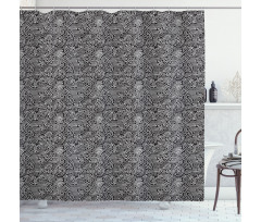 Random Dotted Lines Shower Curtain