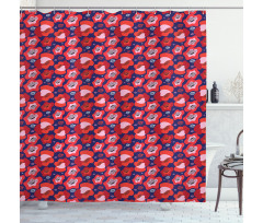 Blossoming Abstract Petals Shower Curtain
