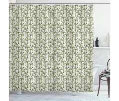 Ornamental Botanical Theme Shower Curtain