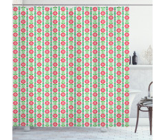 Nordic Style Flourish Leaves Shower Curtain