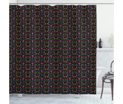 Traditional Flower Pattern Shower Curtain