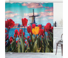 Idyllic Spring Tulips Shower Curtain