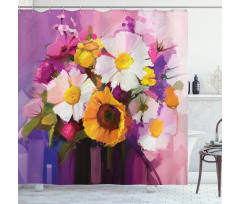 Hand Painted Bouquet Shower Curtain