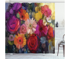 Paintbrush Blossoms Shower Curtain