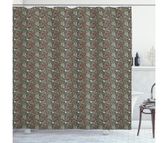 Ornamental Antique Branches Shower Curtain