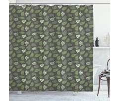 Foliage Composition Exotic Shower Curtain