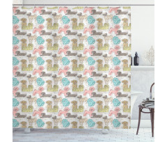 Little Purebred Puppy Dogs Shower Curtain