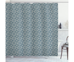 Swirled Stripes Abstract Shower Curtain