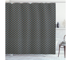 Abstract Shapes Squares Shower Curtain