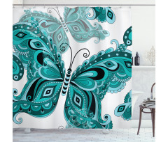Ornamental Animal Pattern Shower Curtain