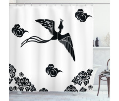 Abstract Mythological Bird Shower Curtain