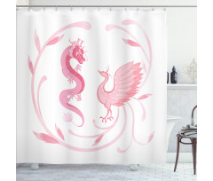 Dragon Mythical Bird Shower Curtain