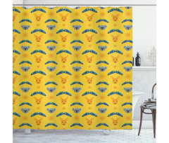 Aboriginal Style Boomerang Shower Curtain