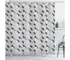 Seashell Built in Animals Shower Curtain