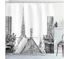 Monument Sketch Shower Curtain