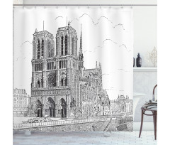 European Architecture Shower Curtain