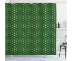 Foliage Pattern with Dots Shower Curtain