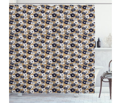 Blooming Flowers Feminine Shower Curtain